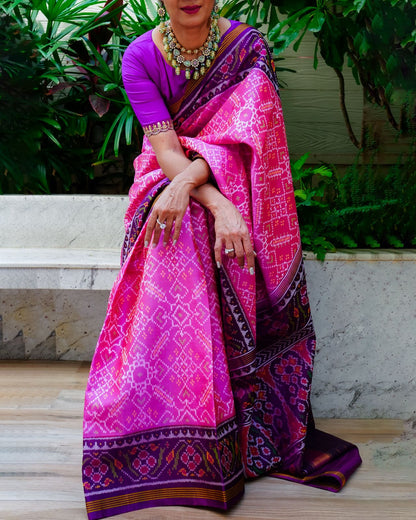Timeless Patan Patola in Pink & Purple