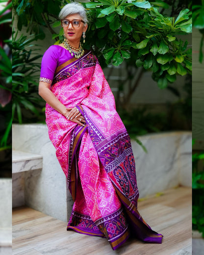 Timeless Patan Patola in Pink & Purple
