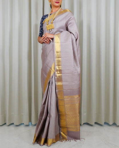Regal Lavender Gray Zari