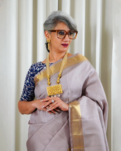 Regal Lavender Gray Zari