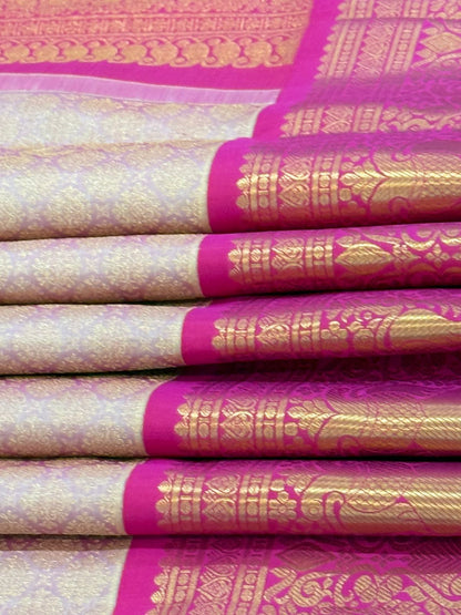 Opulent Peach Pink Silk Elegance