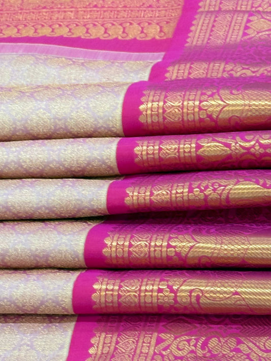 Opulent Peach Pink Silk Elegance