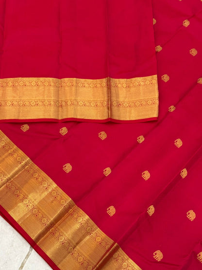 Graceful Pinkish Red Silk Heirloom