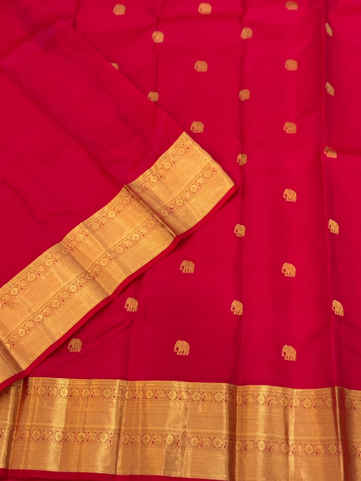 Graceful Pinkish Red Silk Heirloom