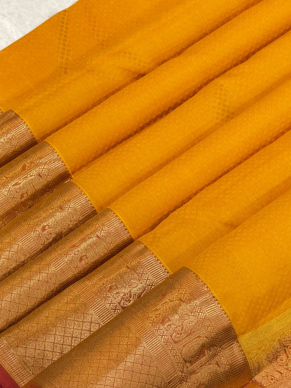 Yellow Kanchipuram Silk With Pink
