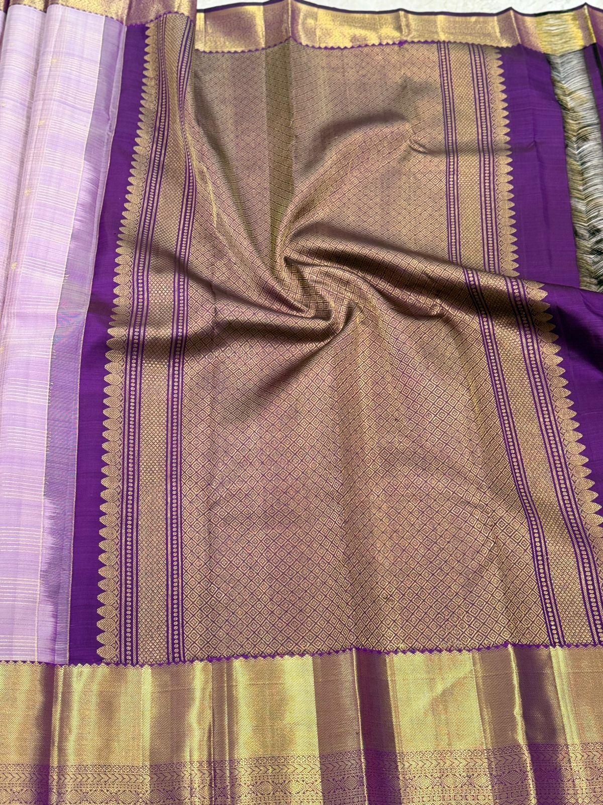 Sunlit Gold on Lavender Mist