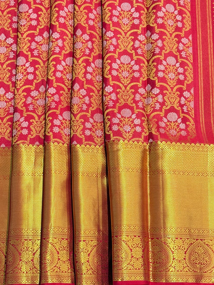 Red Radiance Royal Zari Drape