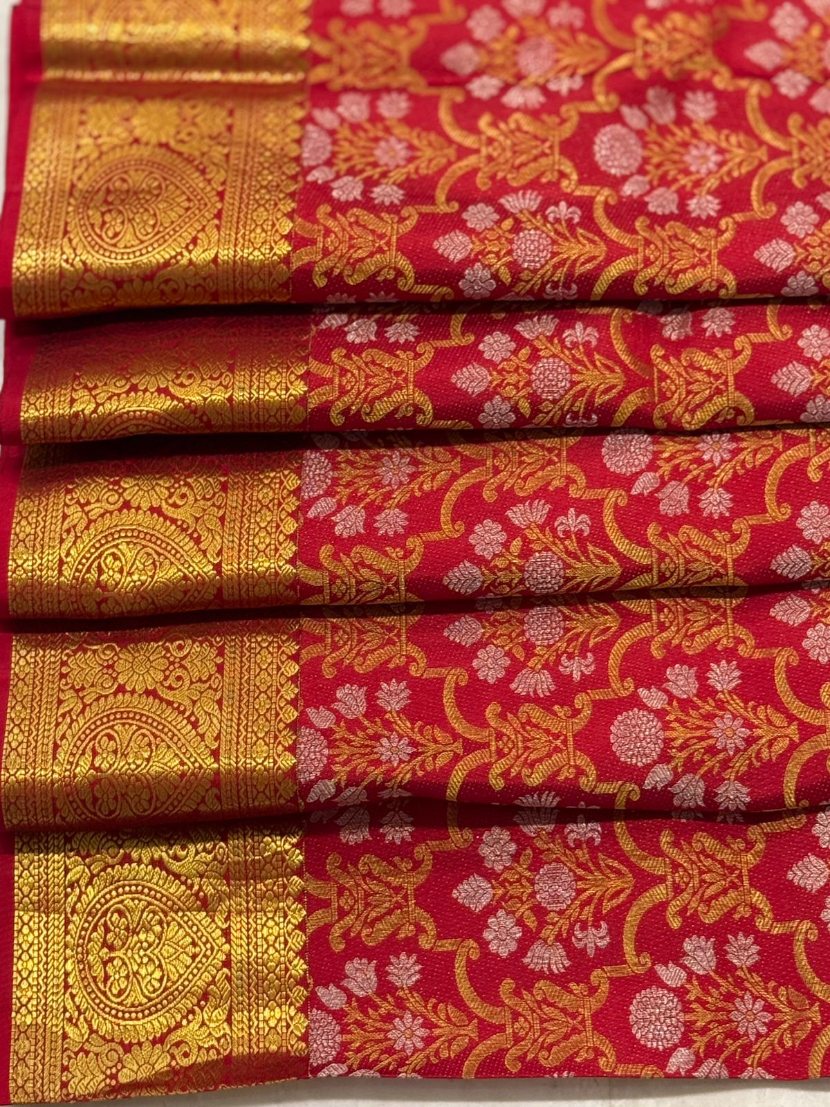 Red Radiance Royal Zari Drape