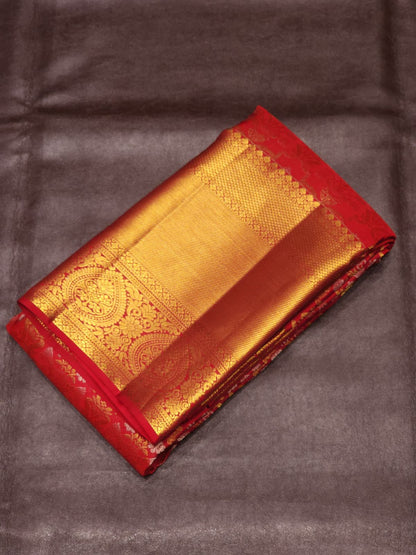 Red Radiance Royal Zari Drape