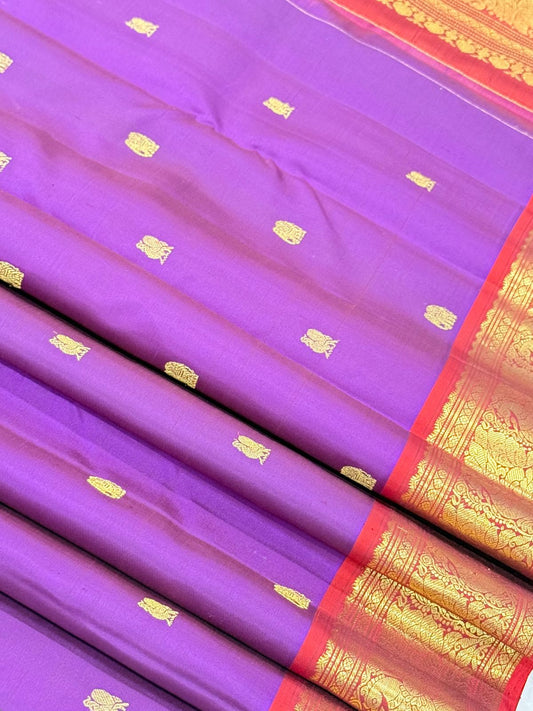 Royal Purple with Gold Zari Kanjivaram