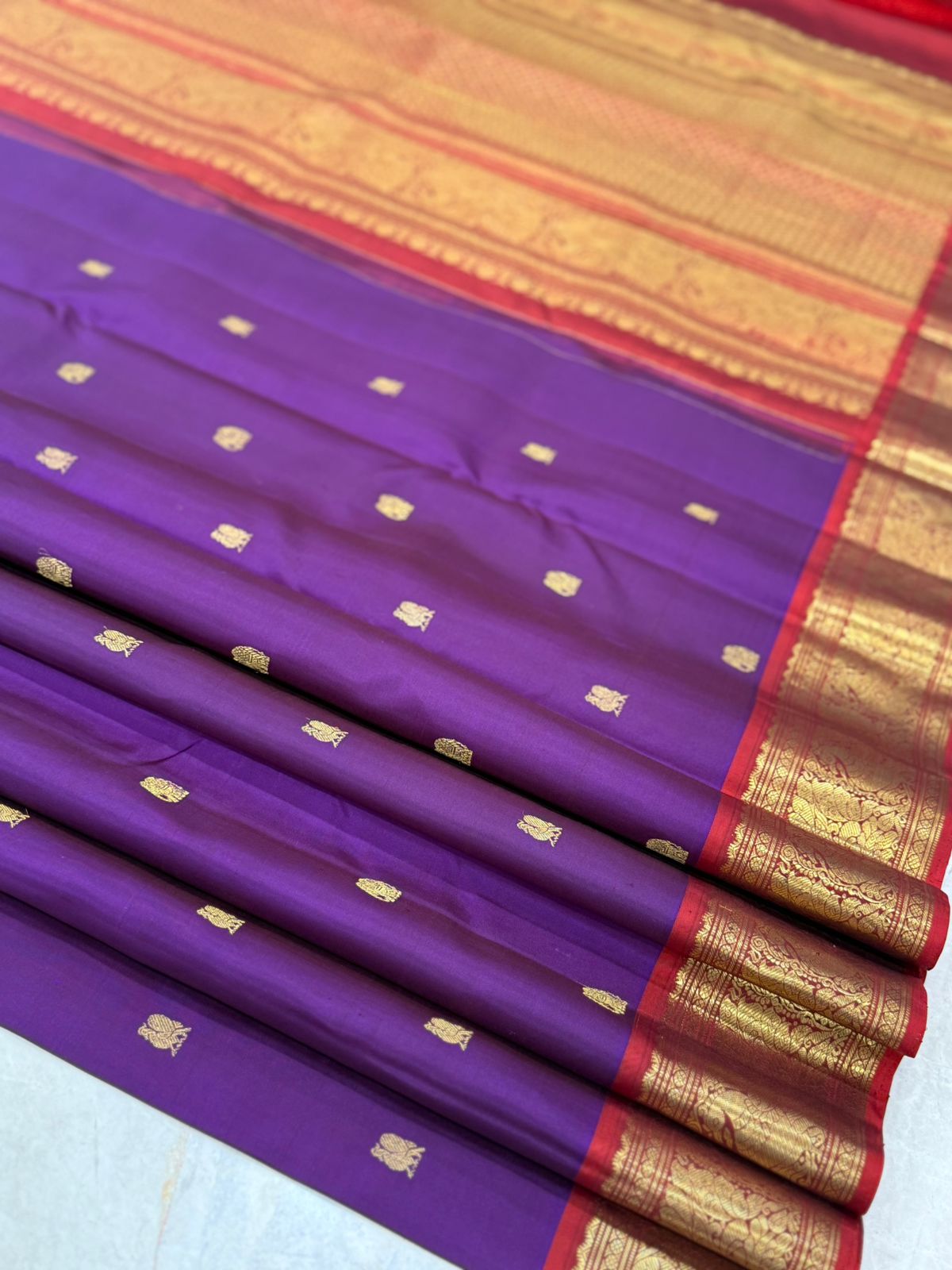 Royal Purple with Gold Zari Kanjivaram