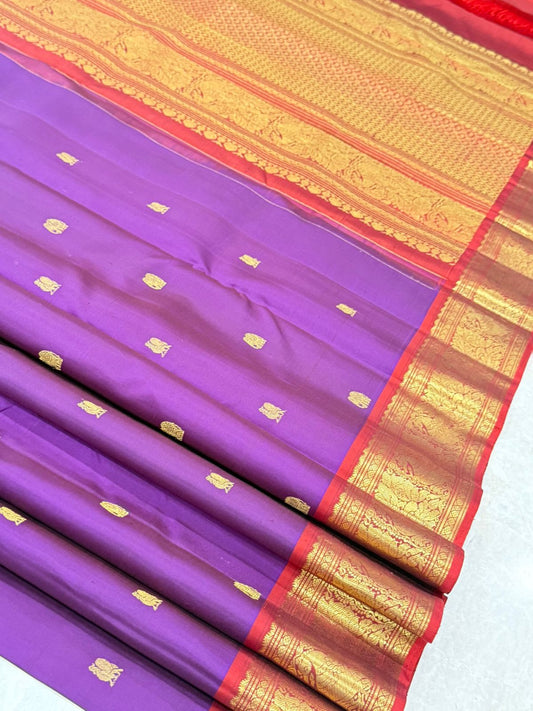 Royal Purple with Gold Zari Kanjivaram