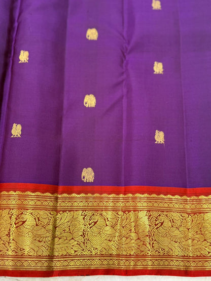 Royal Purple with Gold Zari Kanjivaram