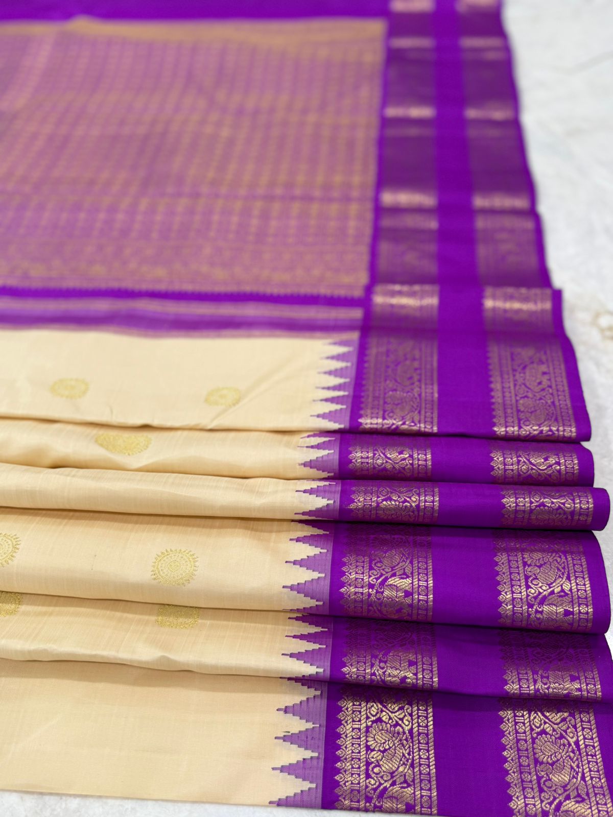 Golden Whisper Ivory Silk Splendor