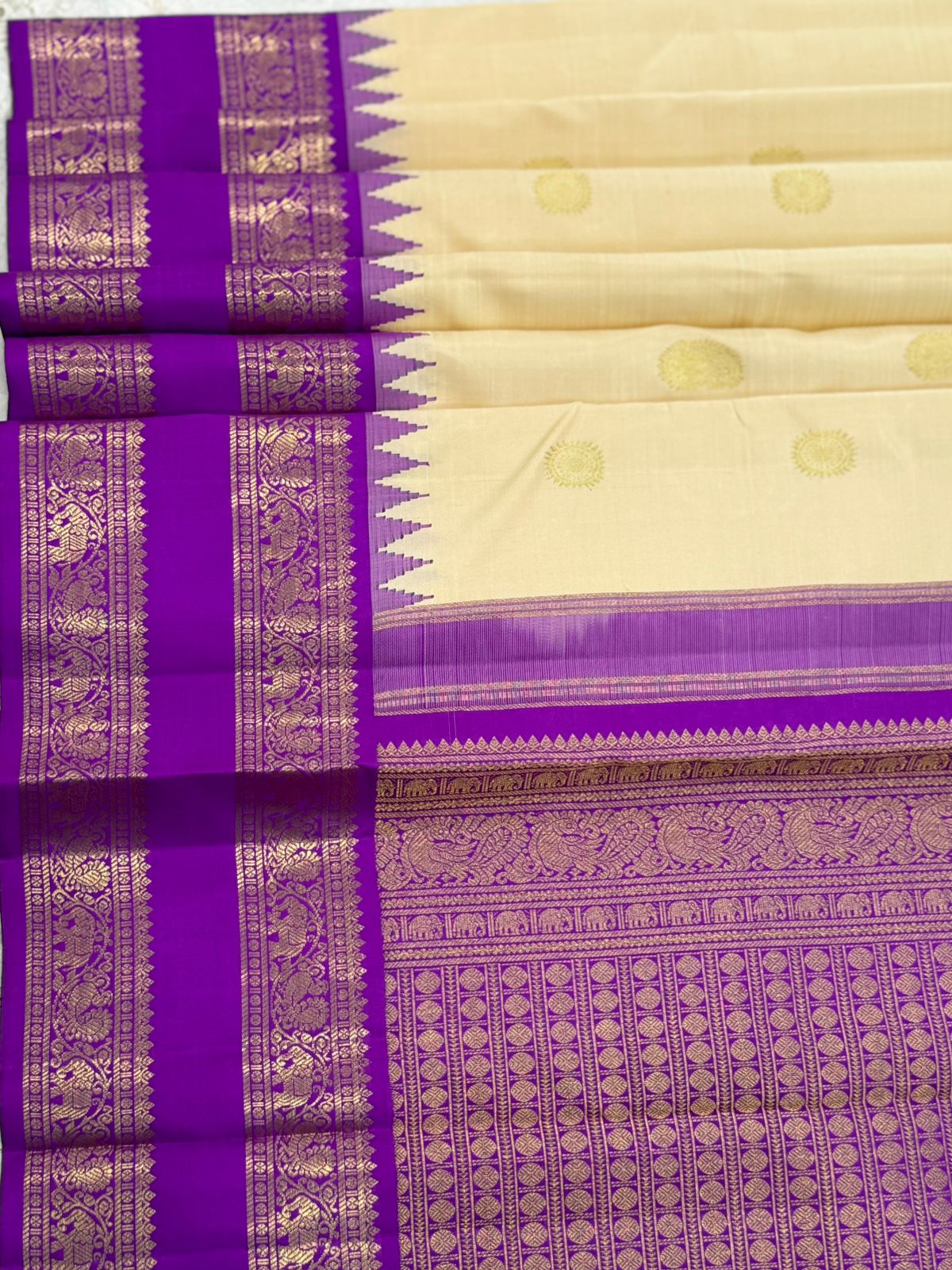 Golden Whisper Ivory Silk Splendor