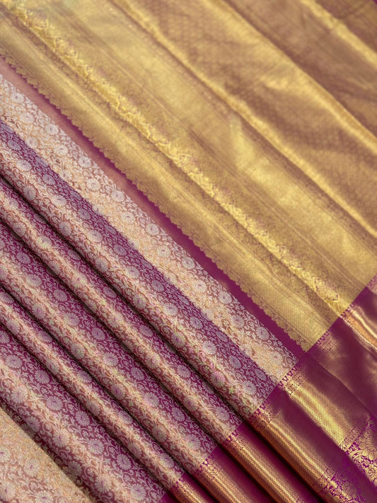 Magenta Kanjivaram Silk Saree