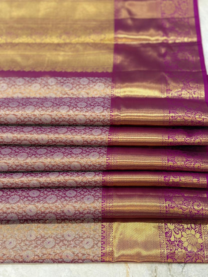 Magenta Kanjivaram Silk Saree