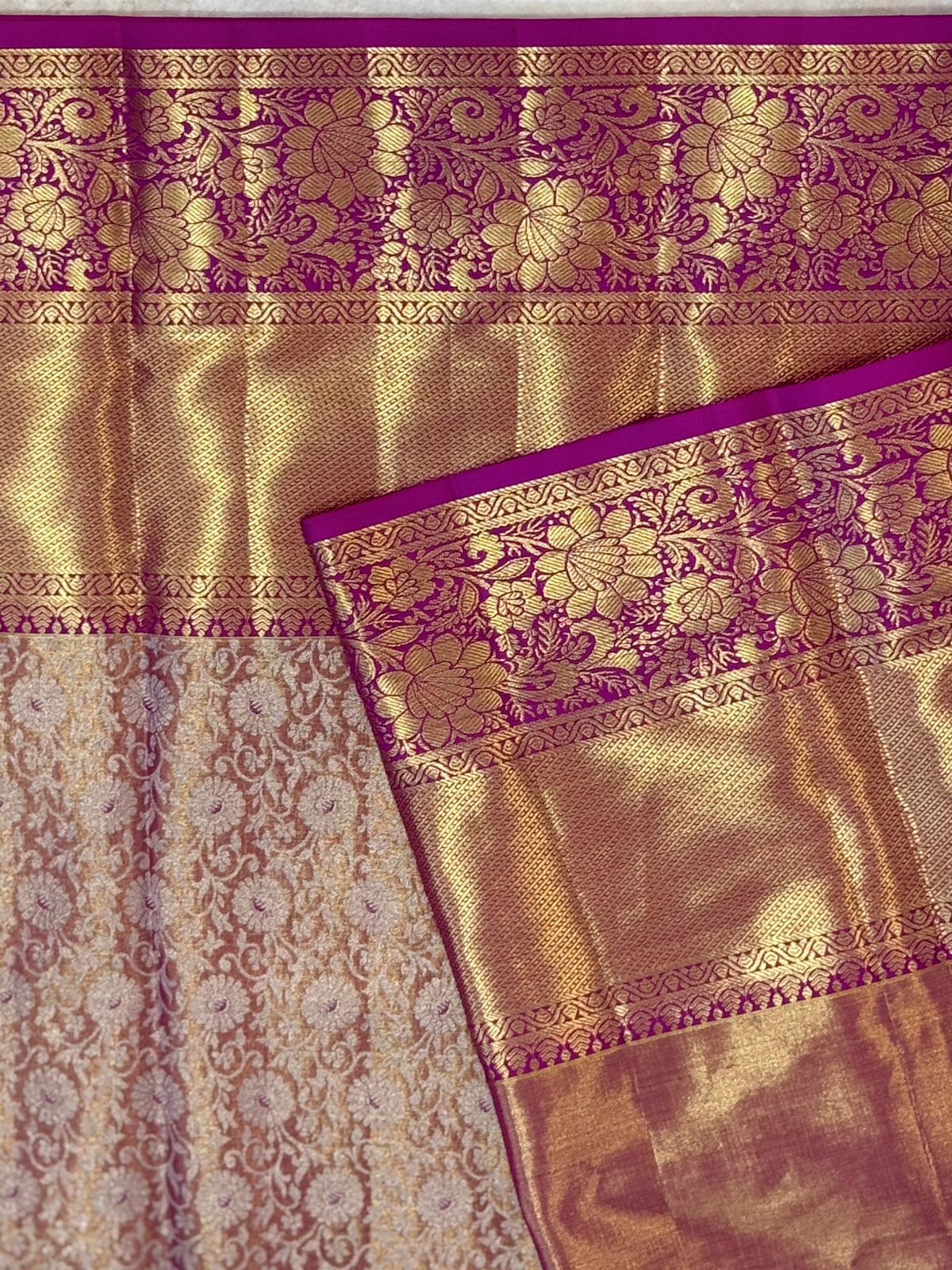 Magenta Kanjivaram Silk Saree