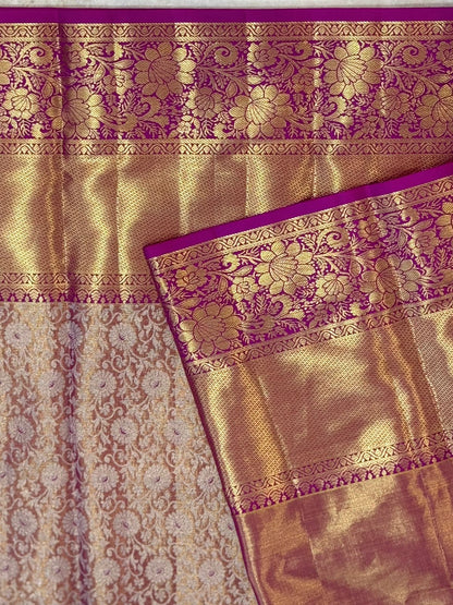 Magenta Kanjivaram Silk Saree