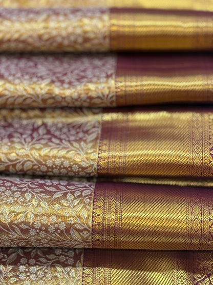 Royal Wine Kanjivaram Silk Saree