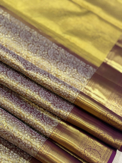 Royal Wine Kanjivaram Silk Saree