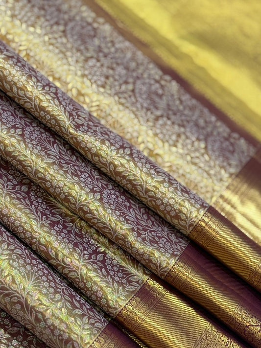 Royal Wine Kanjivaram Silk Saree