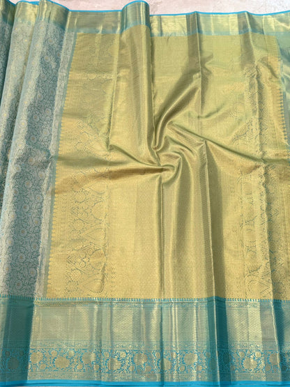 Seafoam Green Kanjivaram Silk Saree