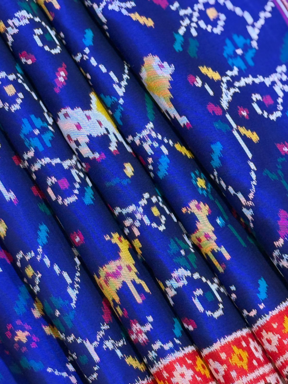 Royal Blue Ikkat Silk Majesty