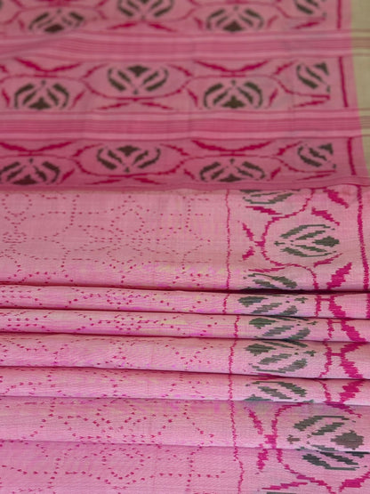 Blush Pink Ikkat Silk Serenity