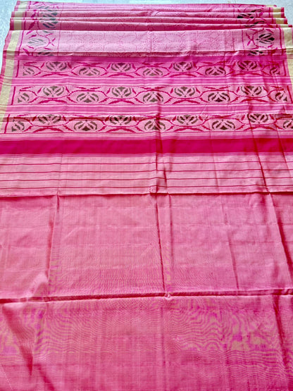 Blush Pink Ikkat Silk Serenity