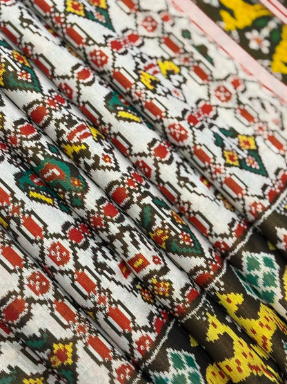 Golden Olive Ikkat Craft Elegance