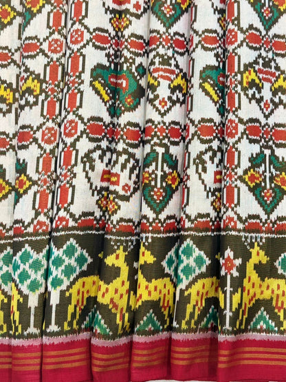 Golden Olive Ikkat Craft Elegance