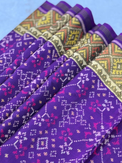 Timeless Violet Ikkat Heirloom Saree