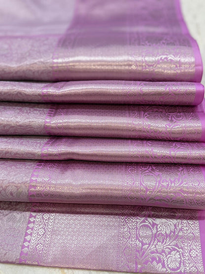 Soft Pink Diamond Motif Kanjivaram