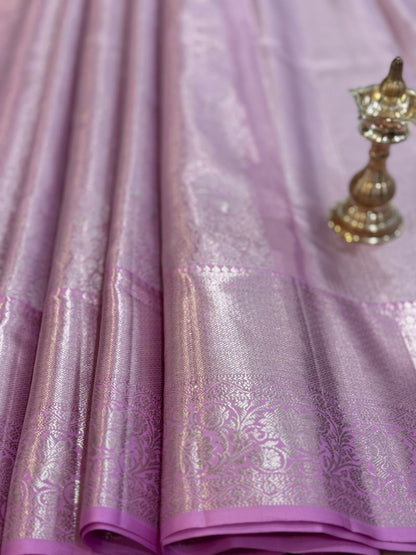 Soft Pink Diamond Motif Kanjivaram