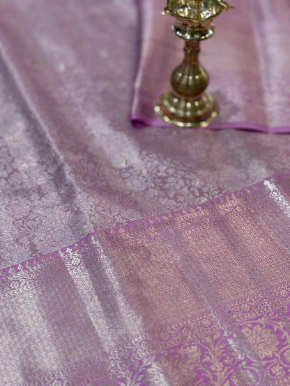 Soft Pink Diamond Motif Kanjivaram