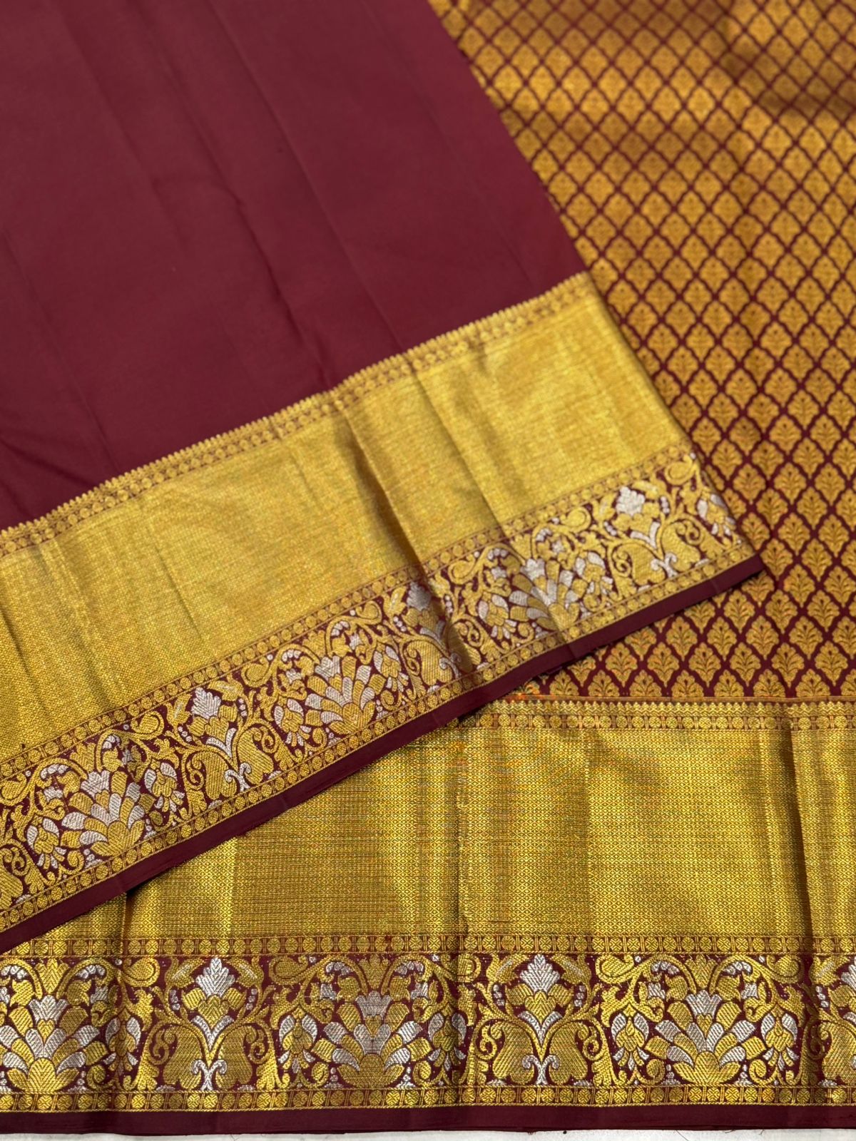 Regal Brown Golden Zari Kanjivaram