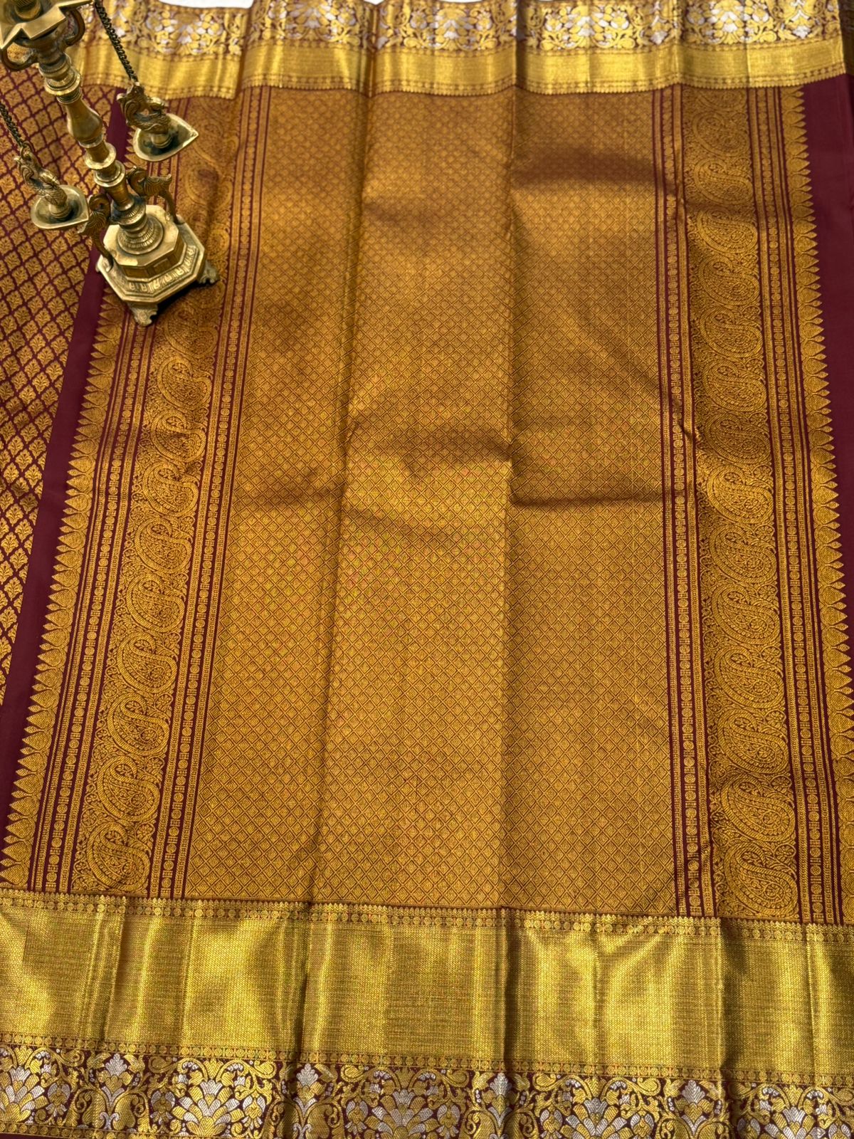 Regal Brown Golden Zari Kanjivaram
