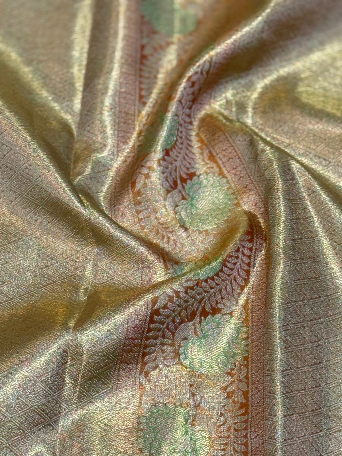 Parrot Green Crimson Kanjivaram