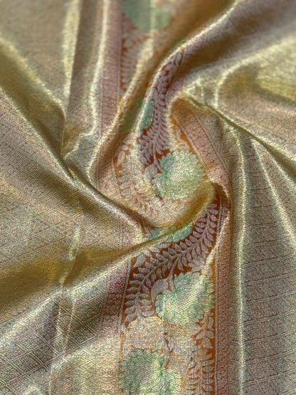 Parrot Green Crimson Kanjivaram