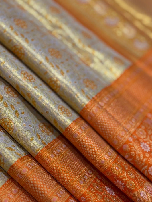 Golden Orange Regal Kanjivaram