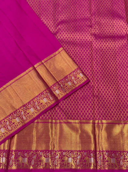 Magenta Kanjivaram Zari Elegance