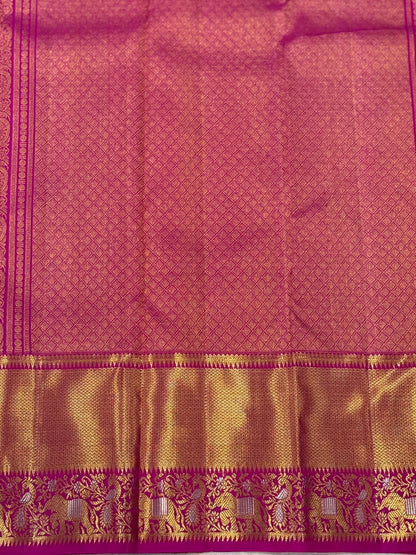 Magenta Kanjivaram Zari Elegance
