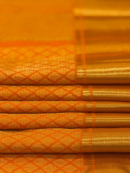 Marigold Gold Zari Kanjivaram