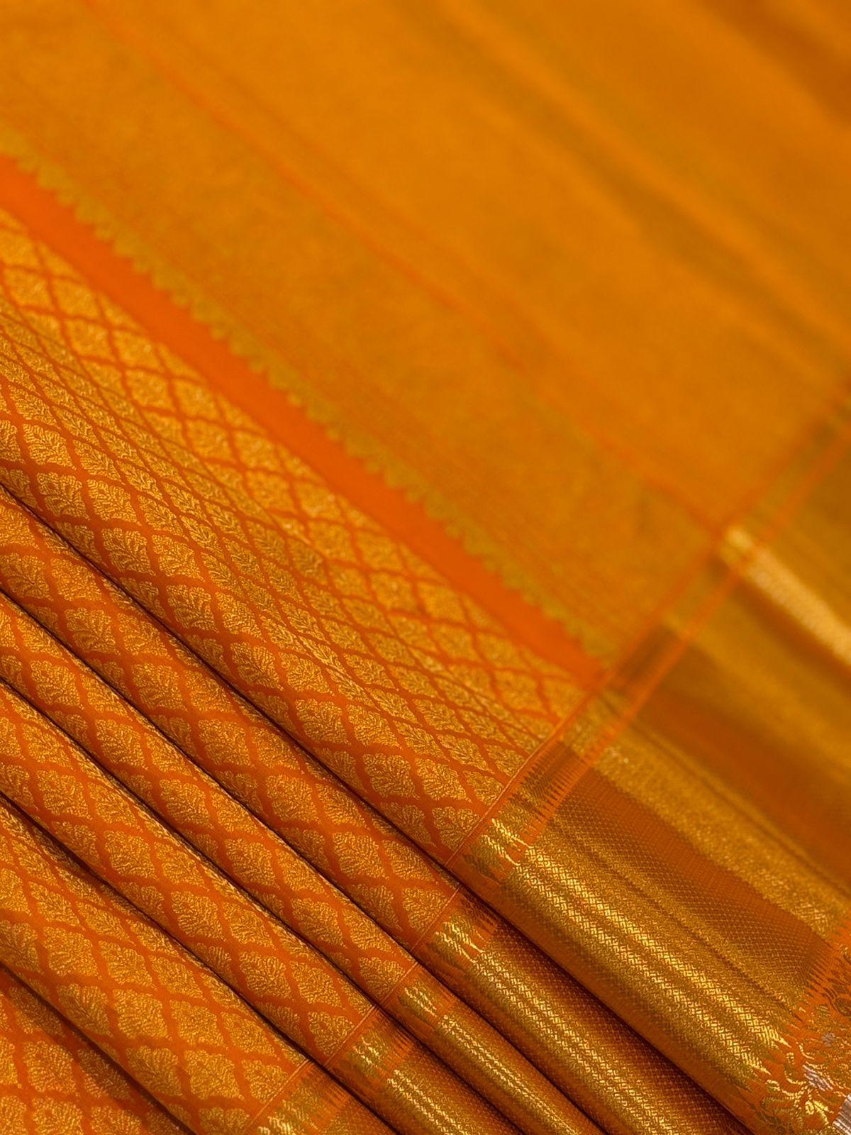 Marigold Gold Zari Kanjivaram