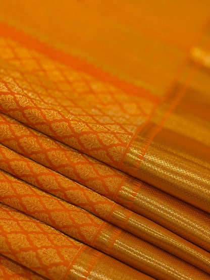 Marigold Gold Zari Kanjivaram