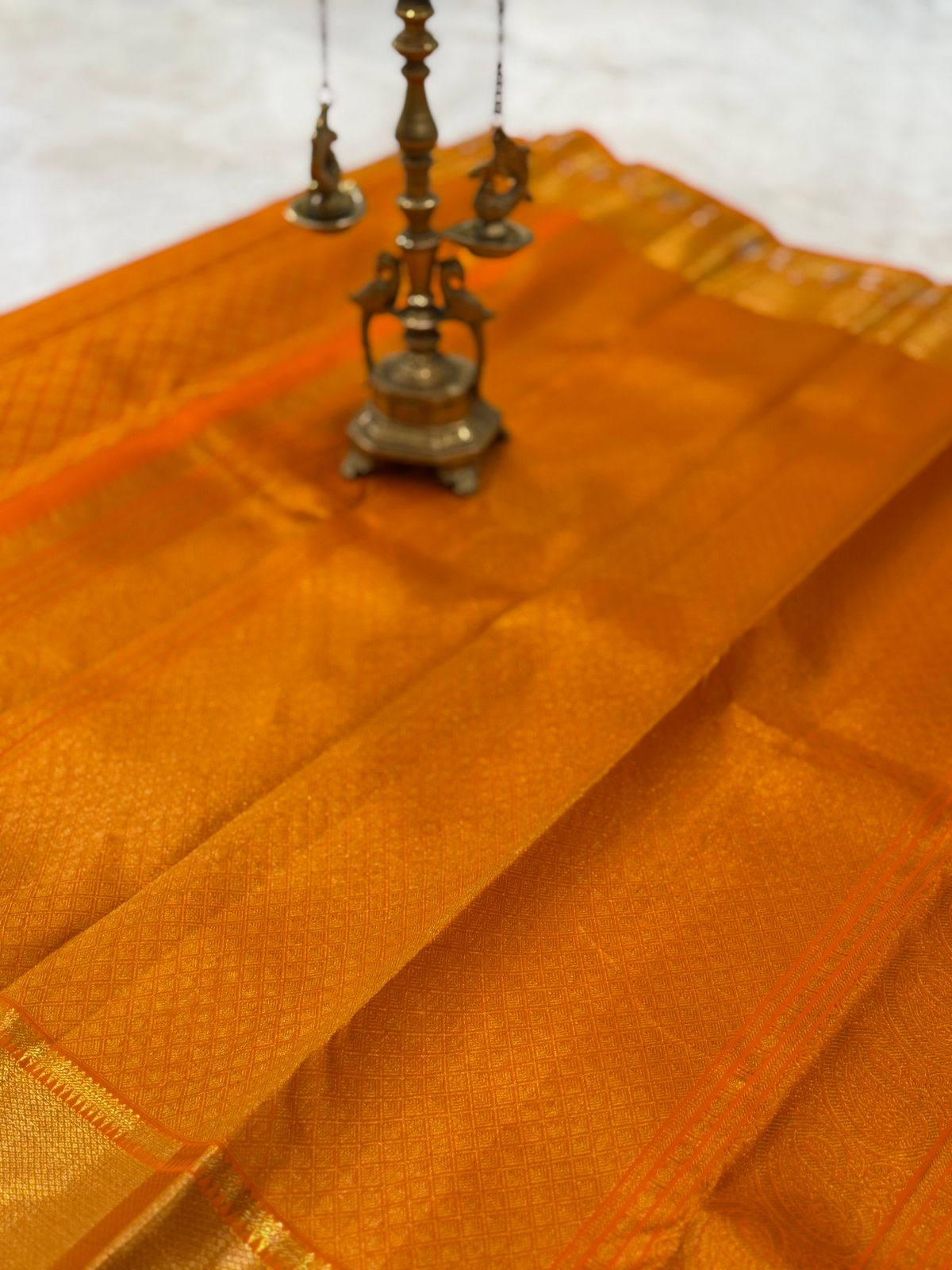 Marigold Gold Zari Kanjivaram