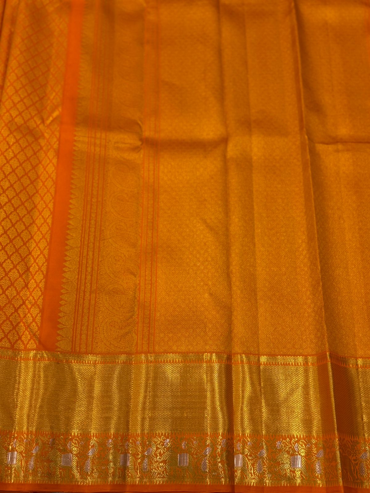 Marigold Gold Zari Kanjivaram