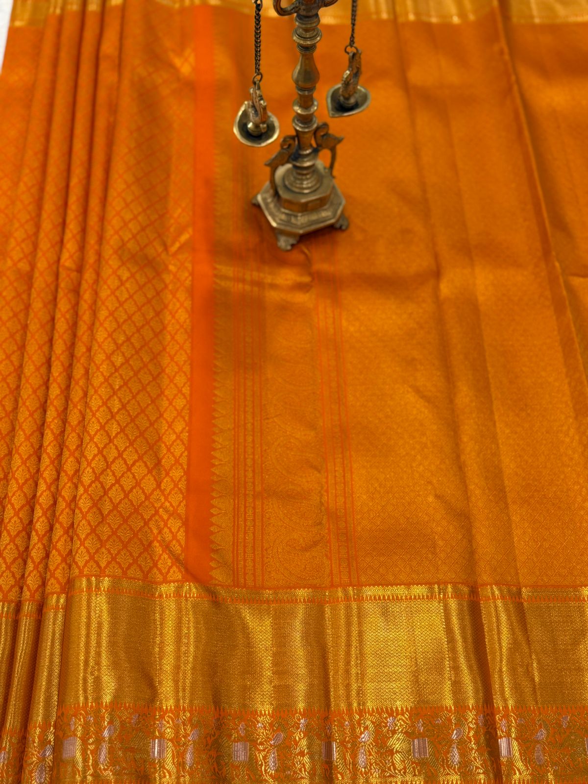 Marigold Gold Zari Kanjivaram