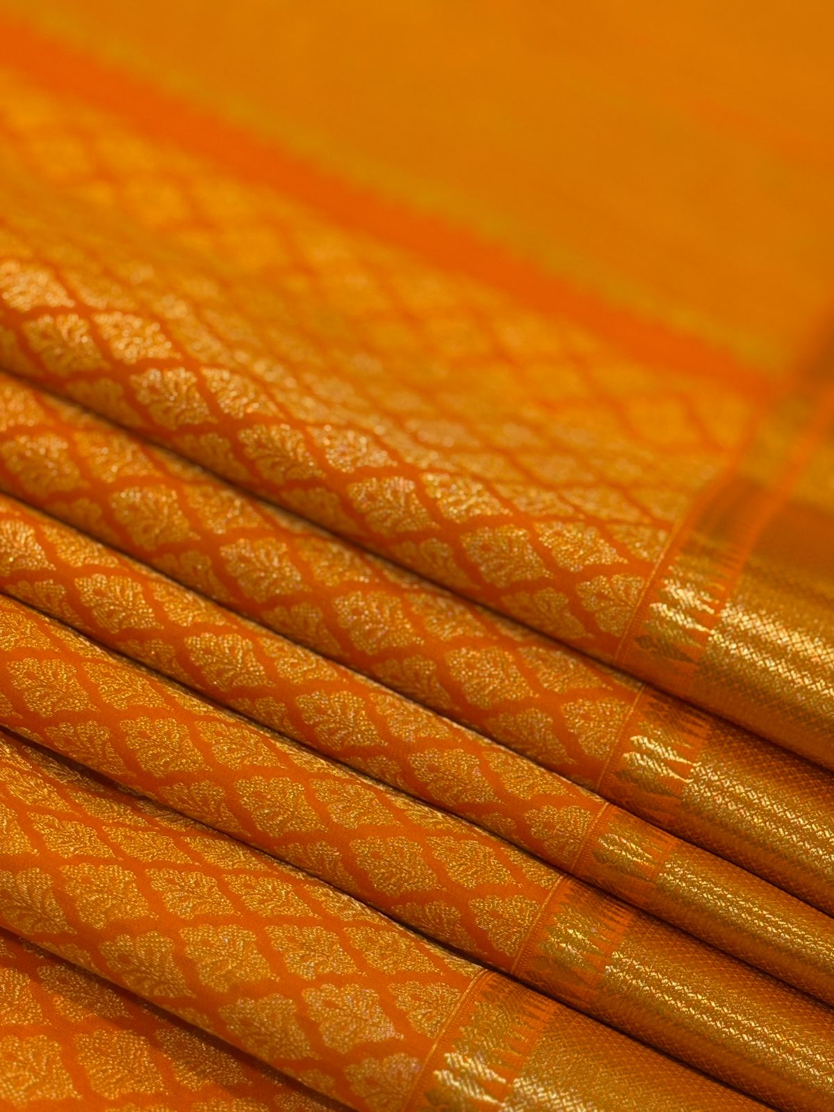 Marigold Gold Zari Kanjivaram